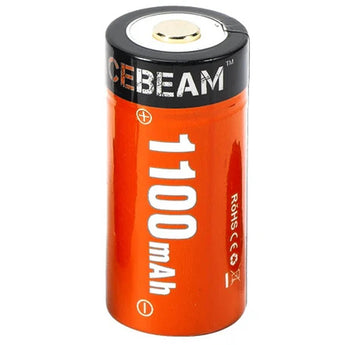 Acebeam 18350 1100mAh 3.6V Lithium Ion (Li-ion) Button Top Battery with Micro USB Charging Port - Bulk