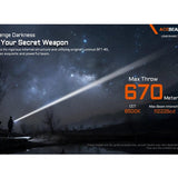 Acebeam L16 2.0 USB-C Rechargeable LED Flashlight - Luminus SFT-40 - 2100 Lumens - Includes 1 x 21700