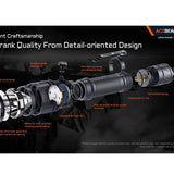 Acebeam L16 2.0 USB-C Rechargeable LED Flashlight - Luminus SFT-40 - 2100 Lumens - Includes 1 x 21700