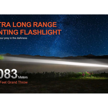 Acebeam L19 2.0 Long Range LED Flashlight - 2200 Lumens - Includes 1 x 21700 - White or Green LEDs