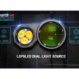 Acebeam Terminator M1 Dual Head LEP and LED Flashlight - 6500K or 5000K - Gray, Green, or MAO Marble Finish - Includes 1 x USB-C Rechargeable 21700