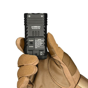 Acebeam Terminator M2 LED Flashlight - 2000-Lumen High CRI Black or 3200-Lumen Cool White OD Green - Includes 1 x USB-C Rechargeable 18650