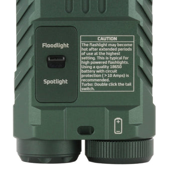 Acebeam Terminator M2 LED Flashlight - 2000-Lumen High CRI Black or 3200-Lumen Cool White OD Green - Includes 1 x USB-C Rechargeable 18650