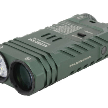 Acebeam Terminator M2 LED Flashlight - 2000-Lumen High CRI Black or 3200-Lumen Cool White OD Green - Includes 1 x USB-C Rechargeable 18650
