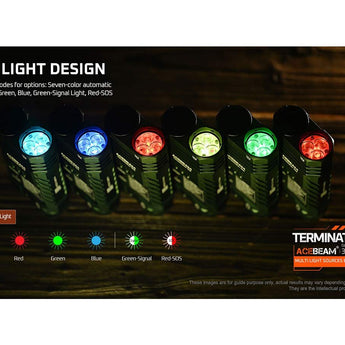 Acebeam Terminator M2 LED Flashlight - 2000-Lumen High CRI Black or 3200-Lumen Cool White OD Green - Includes 1 x USB-C Rechargeable 18650