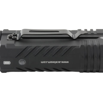 Acebeam Terminator M2 LED Flashlight - 2000-Lumen High CRI Black or 3200-Lumen Cool White OD Green - Includes 1 x USB-C Rechargeable 18650