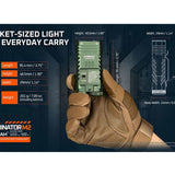 Acebeam Terminator M2 LED Flashlight - 2000-Lumen High CRI Black or 3200-Lumen Cool White OD Green - Includes 1 x USB-C Rechargeable 18650