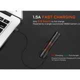 Acebeam P15 Rechargeable LED Flashlight - 1700 Lumens - Luminus SFT40 HI - Includes 1 x 18650 - Black, Green, Dark Green, Orange