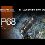 Acebeam Defender P16 USB-C Rechargeable LED Flashlight - 1800 Lumens - Luminus SFT40 - Includes 1 x 18650 - Black or Gray