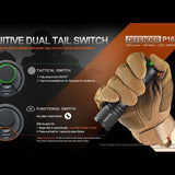 Acebeam Defender P16 USB-C Rechargeable LED Flashlight - 1800 Lumens - Luminus SFT40 - Includes 1 x 18650 - Black or Gray