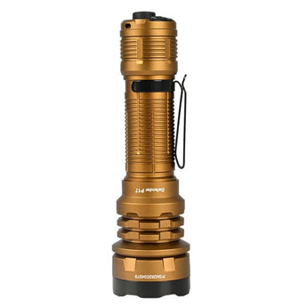 Acebeam Defender P17 Dual-Switch LED Flashlight - 4900 Lumens - CREE XHP70.3 HI - Includes 1 x USB-C Rechargeable 21700 - Black, Grey, OD Green, and Desert Sand