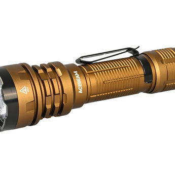 Acebeam Defender P17 Dual-Switch LED Flashlight - 4900 Lumens - CREE XHP70.3 HI - Includes 1 x USB-C Rechargeable 21700 - Black, Grey, OD Green, and Desert Sand