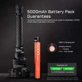 Acebeam P20 USB-C Rechargeable LED Searchlight - 5500 Lumens - Luminus SBT-90.2 or SFT-90X - Includes High-Capacity Li-ion Battery Pack