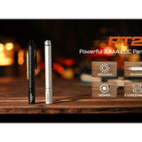 Acebeam PT20 LED Penlight - 500 Lumens - Luxeon HL4X - Includes 1 x 10880 - Black or Silver