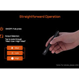 Acebeam PT20 LED Penlight - 500 Lumens - Luxeon HL4X - Includes 1 x 10880 - Black or Silver