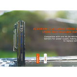 Acebeam Rider RX EDC LED Flashlight - 650 Lumens - NICHIA 219F - Includes 1 x USB-C Rechargeable 14500 - Rainbow, Blue