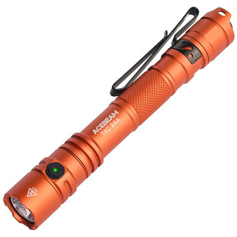 Acebeam TAC-2AA LED Flashlight - 1600 or 1400 Lumens - Includes 1 x USB-C Rechargeable Battery Pack - Choice of Color and LED