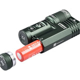 Acebeam Terminator M1 Dual Head LEP and LED Flashlight - 6500K or 5000K - Gray, Green, or MAO Marble Finish - Includes 1 x USB-C Rechargeable 21700
