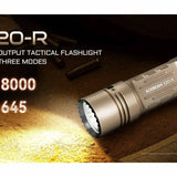 Acebeam X20-R LED Flashlight Informational Slide - High Output Tactical Flashlight with Three Modes