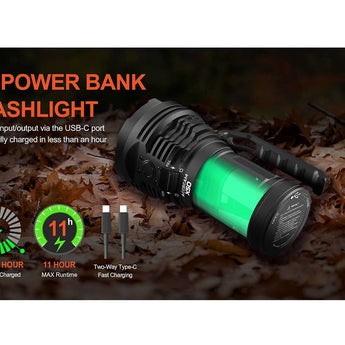 Acebeam X50 2.0 High Intensity USB-C Rechargeable Handheld Searchlight - 45000 Lumens - Uses Built-In 10.8V 4250mAh Li-ion Battery Pack - Cool or Neutral White LEDs