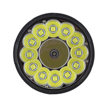 Acebeam X70 Rechargeable Flashlight - 12 x CREE XHP70.2 LED and 1 x CREE XHP35 HI LED - 60000 Lumens - 6500K Cool White - Includes Built-In Li-ion Battery Pack