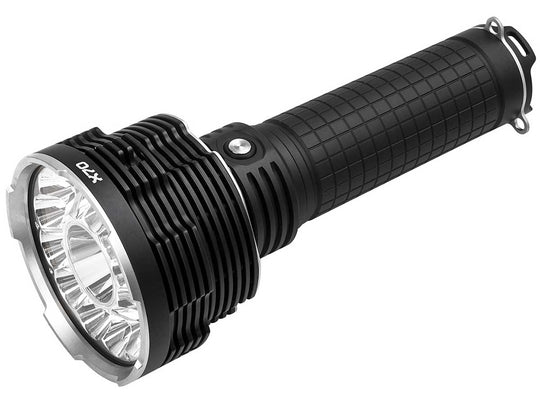 Acebeam X70 Rechargeable Flashlight - 12 x CREE XHP70.2 LED and 1 x CREE XHP35 HI LED - 60000 Lumens - 6500K Cool White - Includes Built-In Li-ion Battery Pack