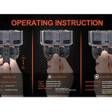 Acebeam X75 USB-C Rechargeable LED Searchlight - CREE XHP70.2 HI - 80000 Lumens - Uses Built-in 14.4V 61.2Wh Li-ion Battery Pack - Black