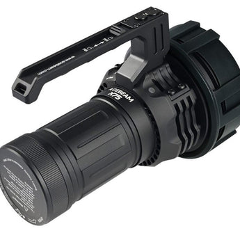 Acebeam X75 USB-C Rechargeable LED Searchlight - CREE XHP70.3 HI - 67000 Lumens - Uses 14.4V 61.2Wh Li-ion Battery Pack - Black or MAO Marble Finish