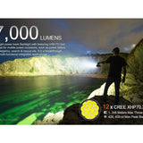 Acebeam X75 USB-C Rechargeable LED Searchlight - CREE XHP70.3 HI - 67000 Lumens - Uses 14.4V 61.2Wh Li-ion Battery Pack - Black or MAO Marble Finish