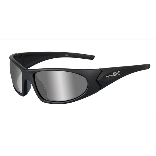 Wiley X WX Zen Active Sunglasses Rx Ready with High Velocity Protection - Matte Black Frame with Polarized Silver Flash (Smoke Grey) Lenses (ACZEN04)