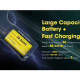 Nitecore AD10 Professional Cord-Free Electric Air Duster - High CRI LED - Uses Built-in 28.86Wh Li-ion Battery Pack