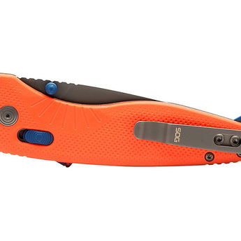 SOG Aegis AT Folding Knife - Black and Moss, Rescue Red and Indigo, or Tan and Blaze