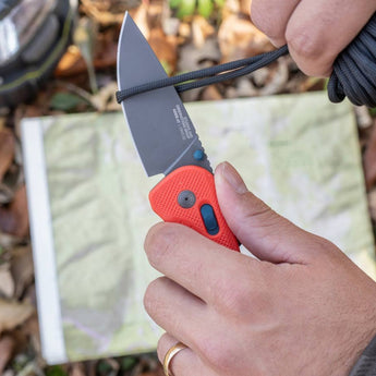 SOG Aegis AT Folding Knife - Black and Moss, Rescue Red and Indigo, or Tan and Blaze