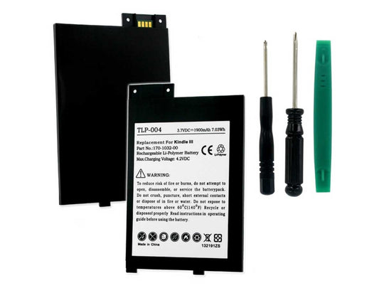 Empire TLP-004 3.7V 1900mAh Lithium Polymer (Li-Poly) Amazon Kindle 3 Replacement Battery (170-1032-00)