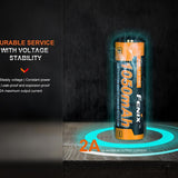 Fenix ARB-L14-1050 14500 1050mAh 3.6V Protected 2A Lithium Ion (Li-ion) Button Top Battery
