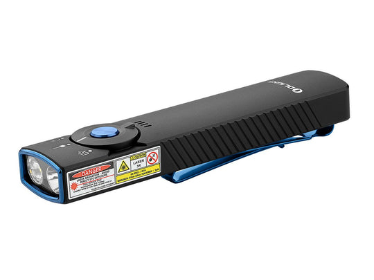 Olight Arkfeld Pro Rechargeable LED Flashlight - 1300 Lumens - Cool White or Neutral White LED - 365nm UV - 520nm Green Laser - Uses Built-in 1500mAh Li-Poly Battery Pack - Black and Additional Colors