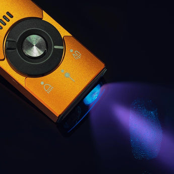 Olight Arkfeld Pro Rechargeable LED Flashlight - 1300 Lumens - Cool White or Neutral White LED - 365nm UV - 520nm Green Laser - Uses Built-in 1500mAh Li-Poly Battery Pack - Black and Additional Colors