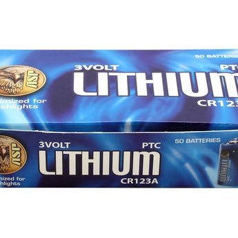 ASP 3029 CR123A (50PK) 1700mAh 3V Lithium Primary (LiMnO2) Button Top Photo Batteries - Box of 50