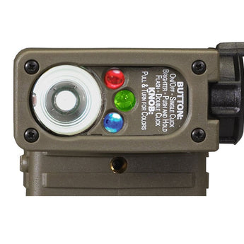 Streamlight Sidewinder Aviation Hands-Free Articulating Flashlight - White, Green, Blue and IR LEDs - 55 Lumens - Includes 2 x AAs - Accessories Vary