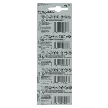 Duracell Procell CR2032 265mAh 3V Lithium (LiMnO2) Coin Cell Watch Battery (PX2032) - 1 Piece Tear Strip - Sold Individually
