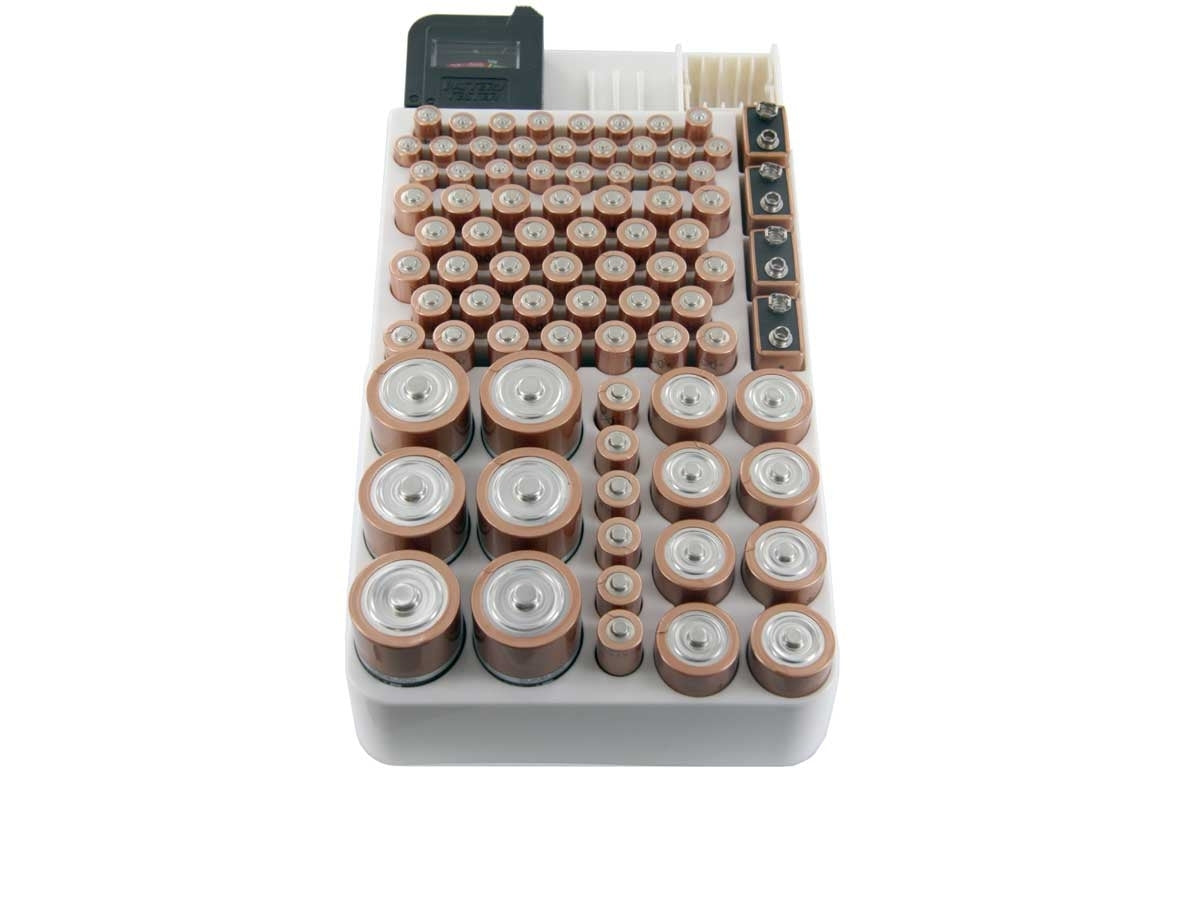 Battery Tester Rack Battery Store 82+ Battery Storage Rack with Tester WKT4162 | Battery ...