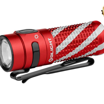 Olight Baton 4 Rechargeable LED Flashlight - 1300 Lumens - Includes 1 x 16340 and Optional Charging Case - Black or Other Colors