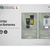 Nitecore EMR10 USB-C Rechargeable Portable Electronic Multi-Purpose Insect Repeller - Includes 2 x 21700