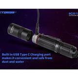 Jetbeam BC20-TAC USB-C Rechargeable LED Flashlight - CREE XP-L HI - 1100 Lumens - Uses 1 x 18650 or 2 x CR123A