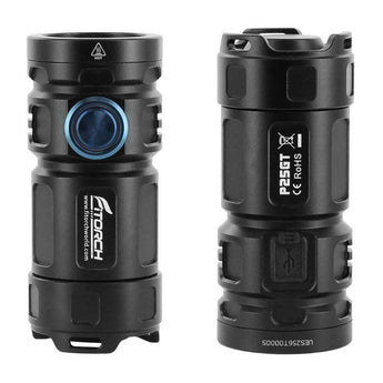 BUNDLE: 2 x Fitorch P25GT USB-C Rechargeable LED Flashlight - 3000 Lumens - CREE XPG3 - Includes 2 x 26350