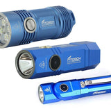 BUNDLE: 1 x Fitorch P25 Little Fatty LED Flashlight with Fitorch ER20 Rechargeable LED Flashlight and Fitorch ER26 Rechargeable LED Flashlight - Blue