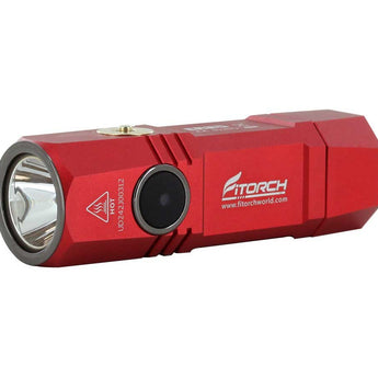 BUNDLE: 1 x Fitorch P25 Little Fatty LED Flashlight with Fitorch ER20 Rechargeable LED Flashlight and Fitorch ER26 Rechargeable LED Flashlight - Red