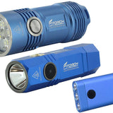 BUNDLE: 1 x Fitorch P25 Little Fatty LED Flashlight with 1 x Fitorch K3 Lite Rechargeable LED Keychain Light and 1 x Fitorch ER20 Rechargeable LED Flashlight - Blue