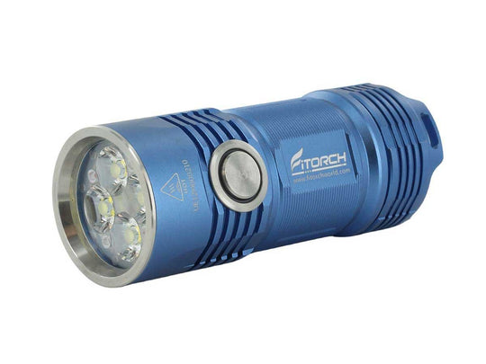 Blue Fitorch P25 LED Flashlight - Angled View