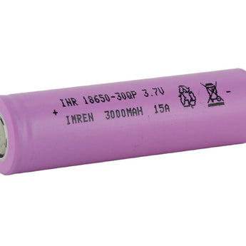 BUNDLE: Imren K2 2-Channel Charger for Li-ion with 2 x Imren 30QP INR 18650 3000mAh 3.7V Unprotected High-Drain 15A Lithium Ion (Li-ion) Flat Top Batteries